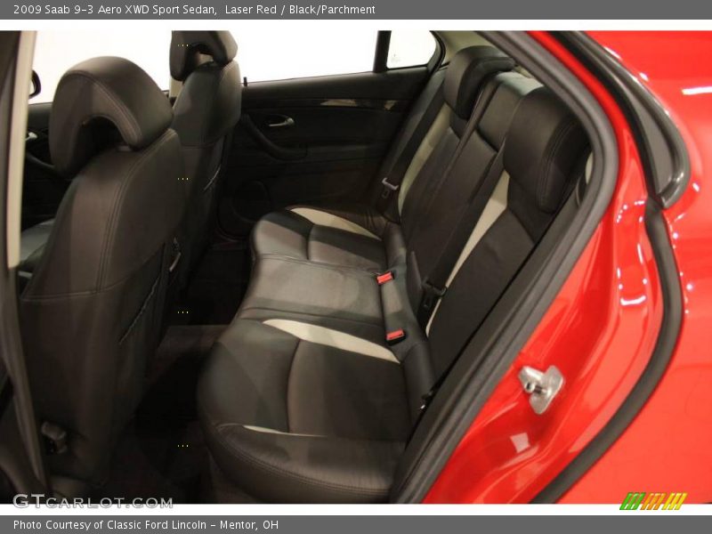 Laser Red / Black/Parchment 2009 Saab 9-3 Aero XWD Sport Sedan