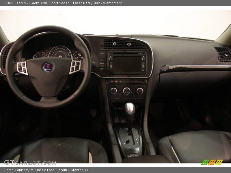 Laser Red / Black/Parchment 2009 Saab 9-3 Aero XWD Sport Sedan