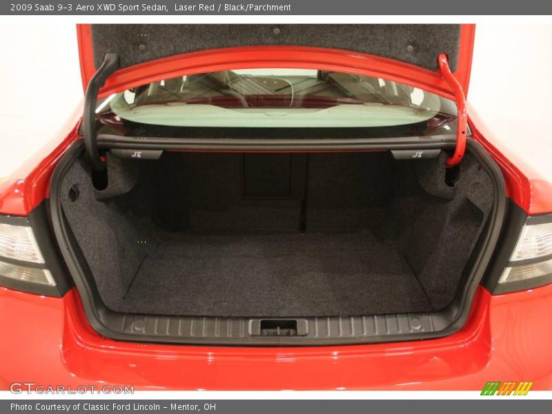 Laser Red / Black/Parchment 2009 Saab 9-3 Aero XWD Sport Sedan