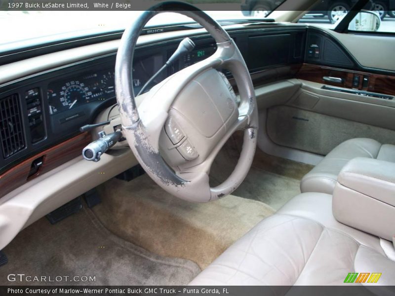 White / Beige 1997 Buick LeSabre Limited