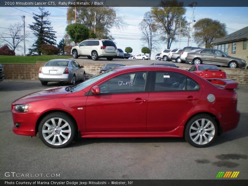 Rally Red Metallic / Black 2010 Mitsubishi Lancer GTS