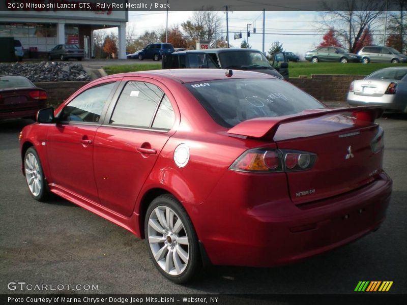Rally Red Metallic / Black 2010 Mitsubishi Lancer GTS
