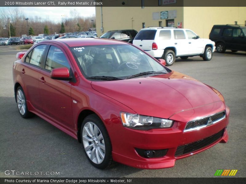 Rally Red Metallic / Black 2010 Mitsubishi Lancer GTS