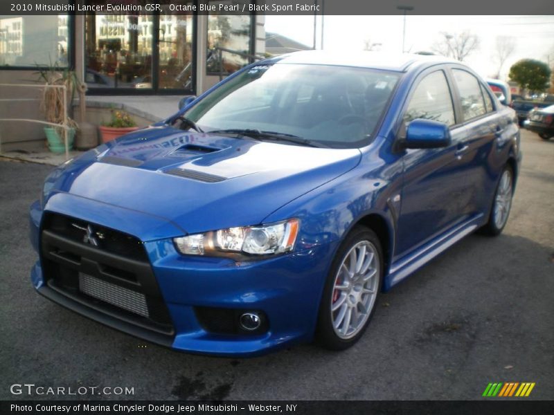 Octane Blue Pearl / Black Sport Fabric 2010 Mitsubishi Lancer Evolution GSR