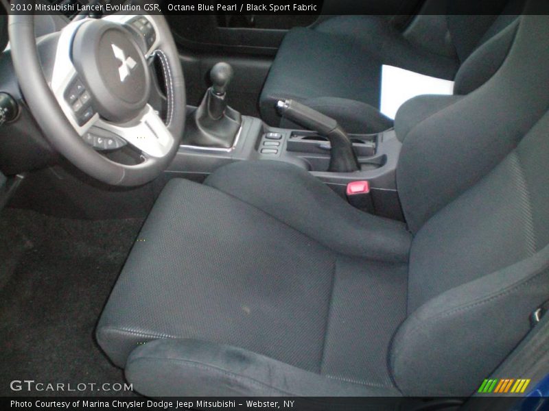 Octane Blue Pearl / Black Sport Fabric 2010 Mitsubishi Lancer Evolution GSR