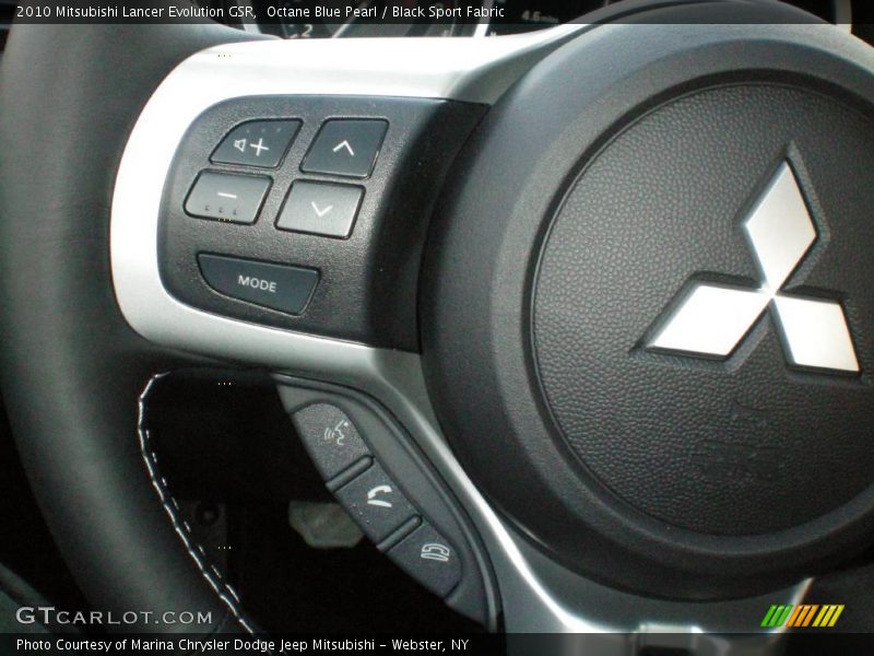 Octane Blue Pearl / Black Sport Fabric 2010 Mitsubishi Lancer Evolution GSR