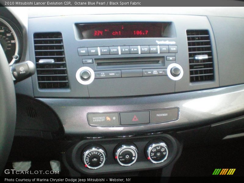 Octane Blue Pearl / Black Sport Fabric 2010 Mitsubishi Lancer Evolution GSR
