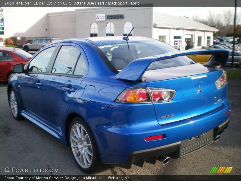 Octane Blue Pearl / Black Sport Fabric 2010 Mitsubishi Lancer Evolution GSR