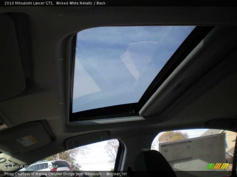 Wicked White Metallic / Black 2010 Mitsubishi Lancer GTS