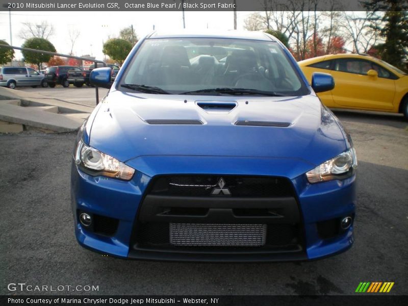 Octane Blue Pearl / Black Sport Fabric 2010 Mitsubishi Lancer Evolution GSR