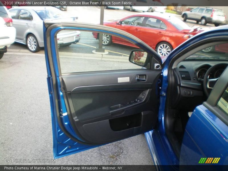 Octane Blue Pearl / Black Sport Fabric 2010 Mitsubishi Lancer Evolution GSR