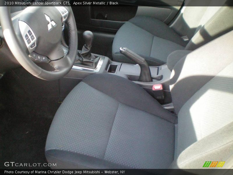 Apex Silver Metallic / Black 2010 Mitsubishi Lancer Sportback GTS