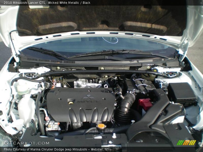Wicked White Metallic / Black 2010 Mitsubishi Lancer GTS
