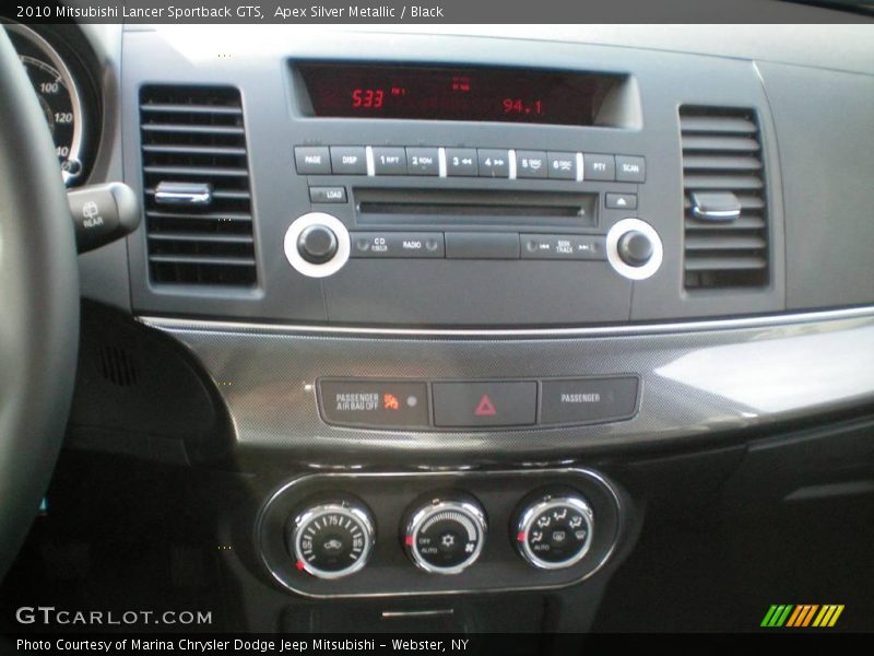 Apex Silver Metallic / Black 2010 Mitsubishi Lancer Sportback GTS