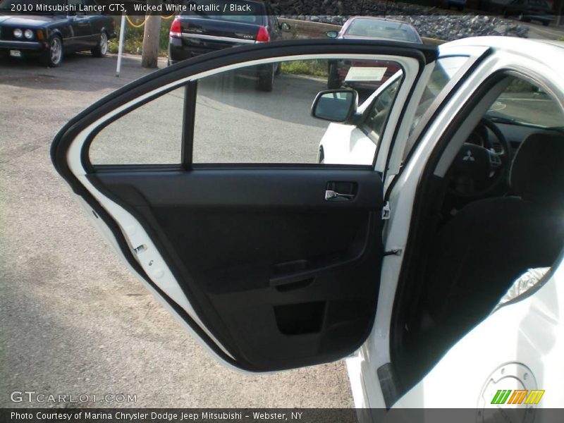 Wicked White Metallic / Black 2010 Mitsubishi Lancer GTS
