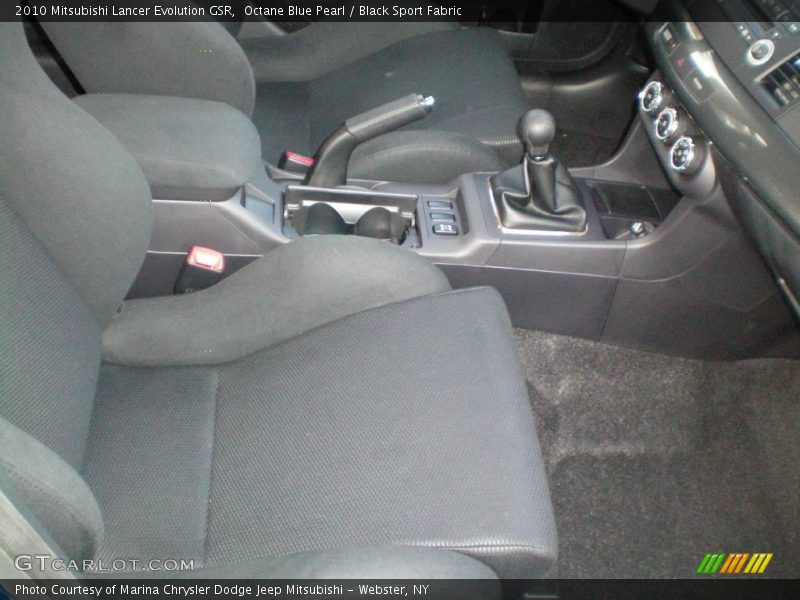 Octane Blue Pearl / Black Sport Fabric 2010 Mitsubishi Lancer Evolution GSR