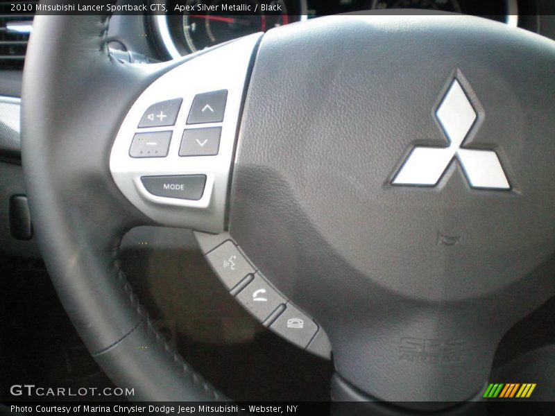 Apex Silver Metallic / Black 2010 Mitsubishi Lancer Sportback GTS