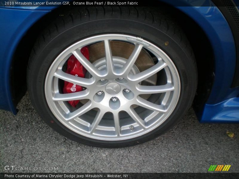 Octane Blue Pearl / Black Sport Fabric 2010 Mitsubishi Lancer Evolution GSR