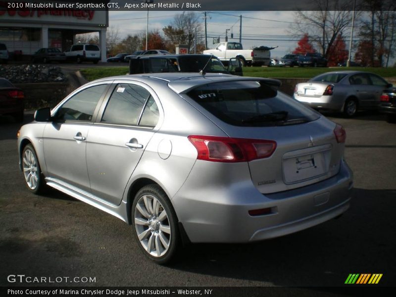 Apex Silver Metallic / Black 2010 Mitsubishi Lancer Sportback GTS