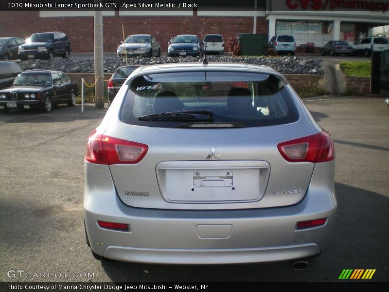 Apex Silver Metallic / Black 2010 Mitsubishi Lancer Sportback GTS
