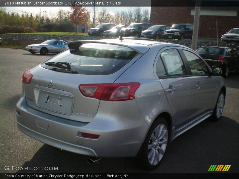 Apex Silver Metallic / Black 2010 Mitsubishi Lancer Sportback GTS