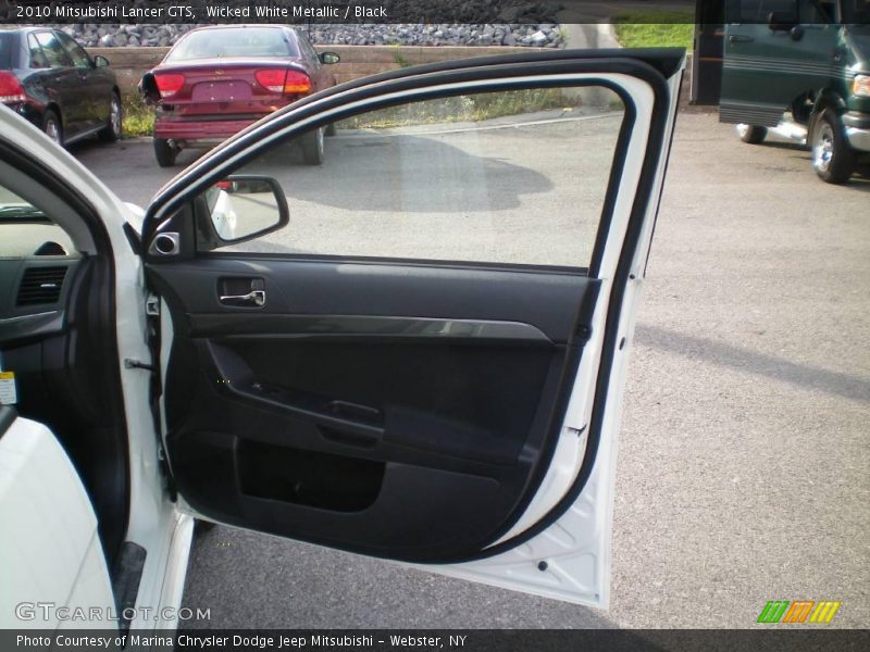 Wicked White Metallic / Black 2010 Mitsubishi Lancer GTS