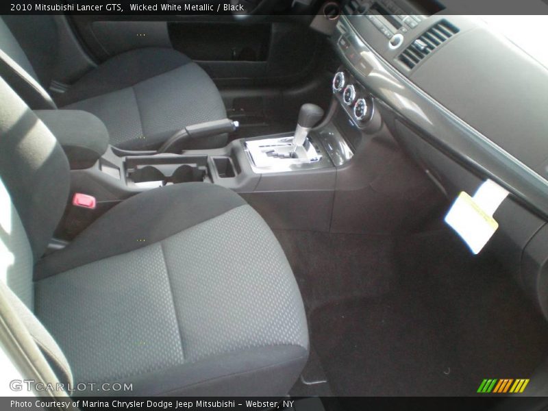 Wicked White Metallic / Black 2010 Mitsubishi Lancer GTS