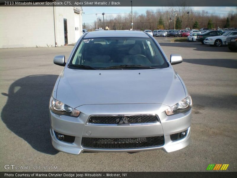 Apex Silver Metallic / Black 2010 Mitsubishi Lancer Sportback GTS
