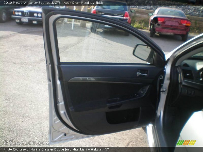 Apex Silver Metallic / Black 2010 Mitsubishi Lancer Sportback GTS