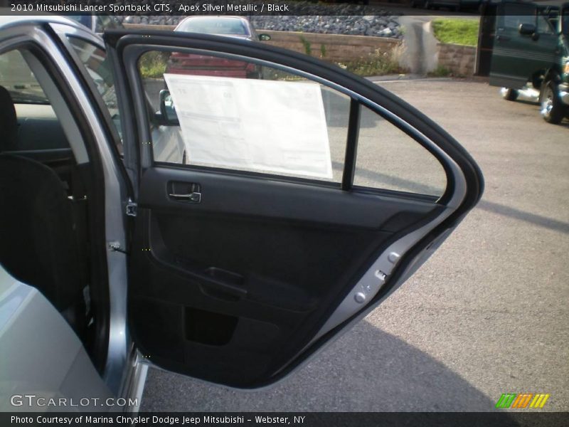 Apex Silver Metallic / Black 2010 Mitsubishi Lancer Sportback GTS