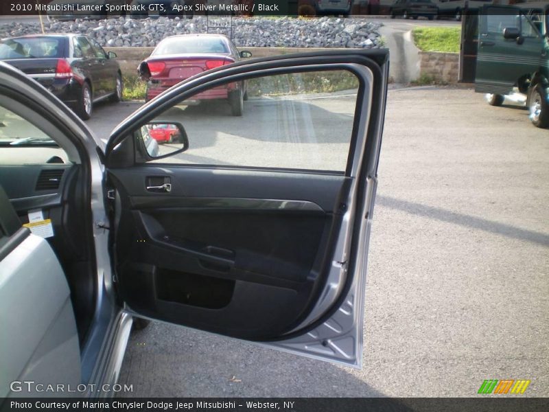 Apex Silver Metallic / Black 2010 Mitsubishi Lancer Sportback GTS