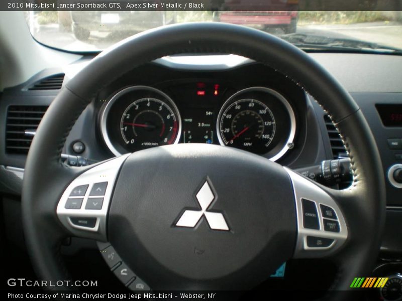 Apex Silver Metallic / Black 2010 Mitsubishi Lancer Sportback GTS