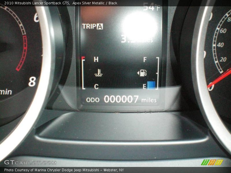 Apex Silver Metallic / Black 2010 Mitsubishi Lancer Sportback GTS
