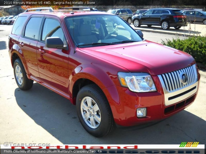 Sangria Red Metallic / Stone 2010 Mercury Mariner V6 4WD