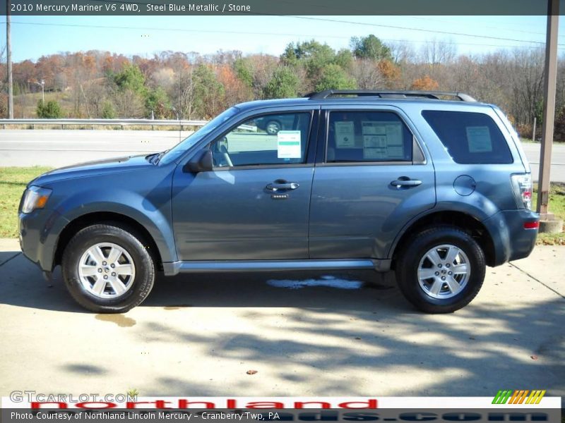 Steel Blue Metallic / Stone 2010 Mercury Mariner V6 4WD