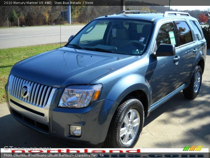 Steel Blue Metallic / Stone 2010 Mercury Mariner V6 4WD