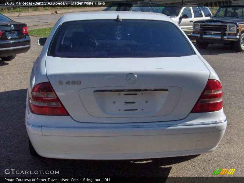 Glacier White / Java 2001 Mercedes-Benz S 430 Sedan