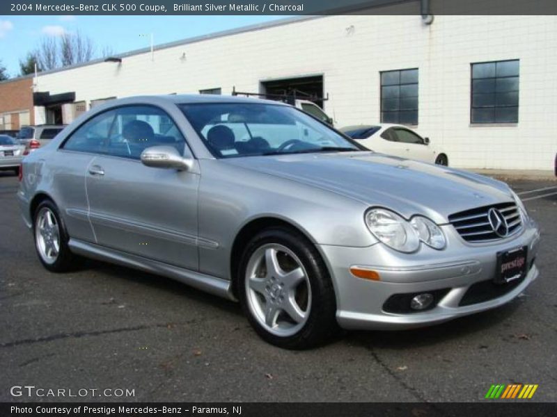 Brilliant Silver Metallic / Charcoal 2004 Mercedes-Benz CLK 500 Coupe