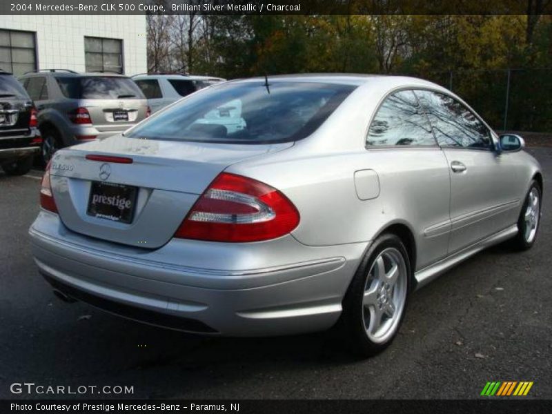 Brilliant Silver Metallic / Charcoal 2004 Mercedes-Benz CLK 500 Coupe