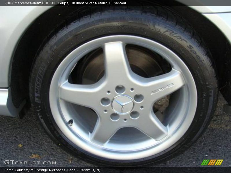 Brilliant Silver Metallic / Charcoal 2004 Mercedes-Benz CLK 500 Coupe