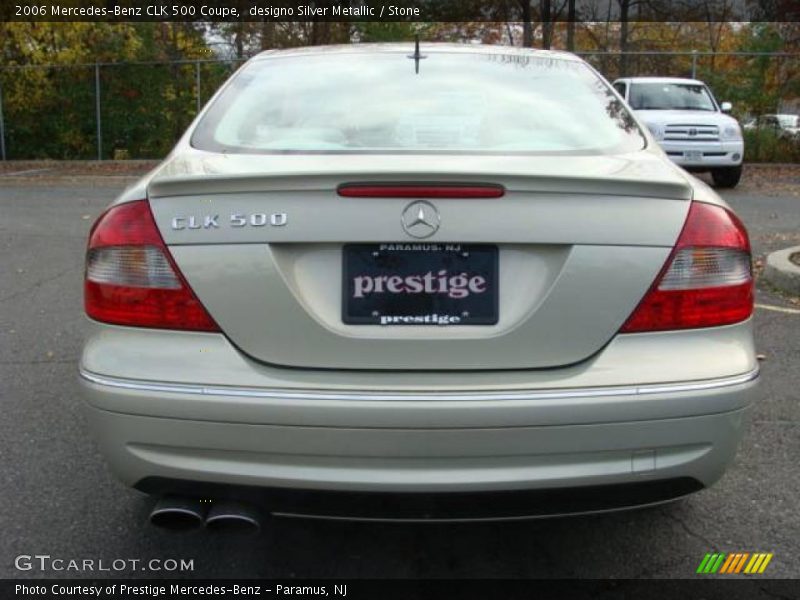 designo Silver Metallic / Stone 2006 Mercedes-Benz CLK 500 Coupe