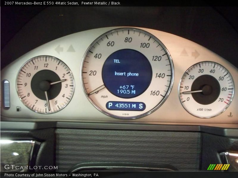 Pewter Metallic / Black 2007 Mercedes-Benz E 550 4Matic Sedan