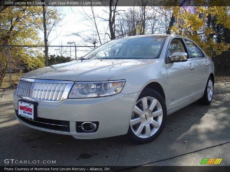 Light Sage Metallic / Light Stone 2008 Lincoln MKZ Sedan
