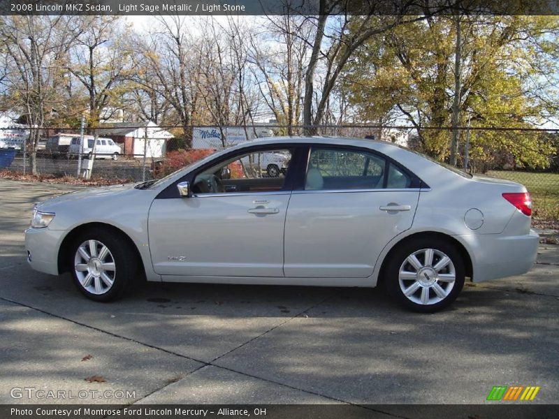 Light Sage Metallic / Light Stone 2008 Lincoln MKZ Sedan