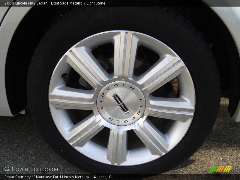 Light Sage Metallic / Light Stone 2008 Lincoln MKZ Sedan