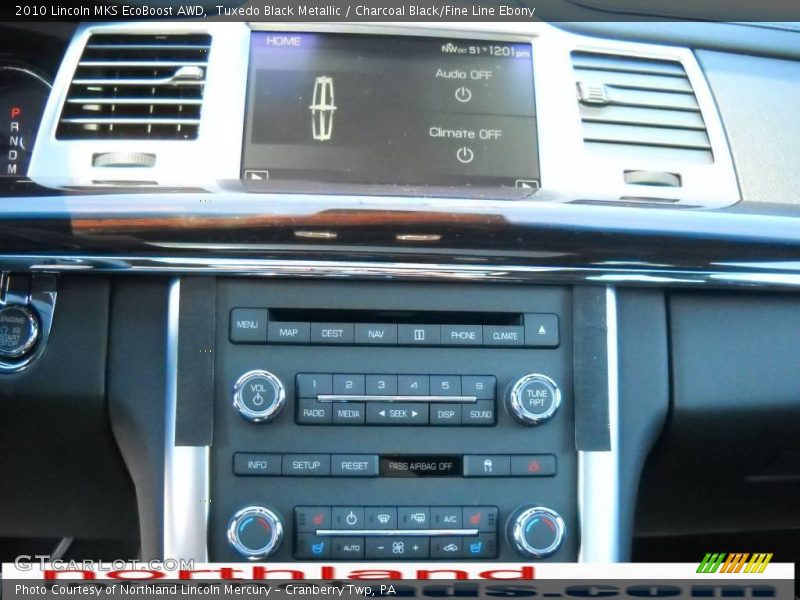 Tuxedo Black Metallic / Charcoal Black/Fine Line Ebony 2010 Lincoln MKS EcoBoost AWD