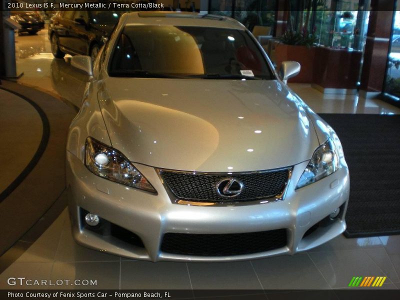 Mercury Metallic / Terra Cotta/Black 2010 Lexus IS F