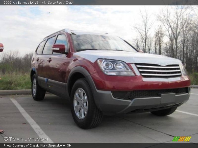 Spicy Red / Gray 2009 Kia Borrego LX V6 4x4