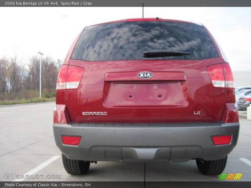 Spicy Red / Gray 2009 Kia Borrego LX V6 4x4
