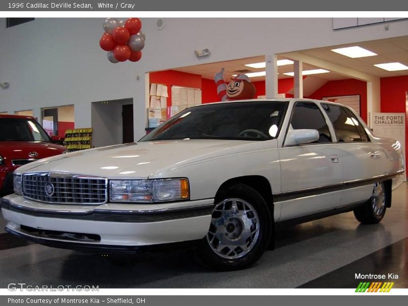 White / Gray 1996 Cadillac DeVille Sedan